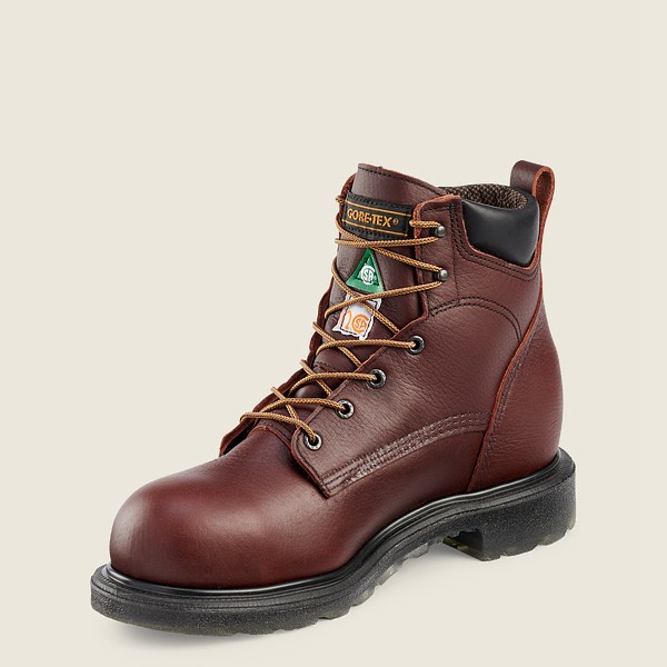 Red Wing Safety Boots Burgundy - Mens Supersole® 2.0 - 6-inch Waterproof Csa Toe - 1095-GKLSF